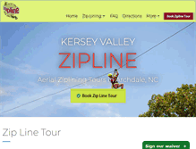 Tablet Screenshot of kerseyvalleyzipline.com